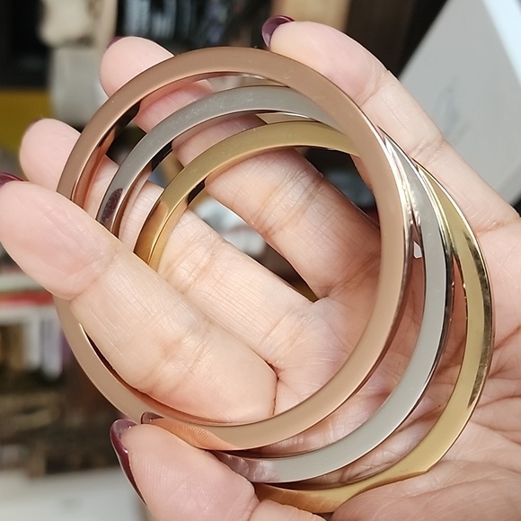 Tri color Coach bangle set - Picture 2 of 3